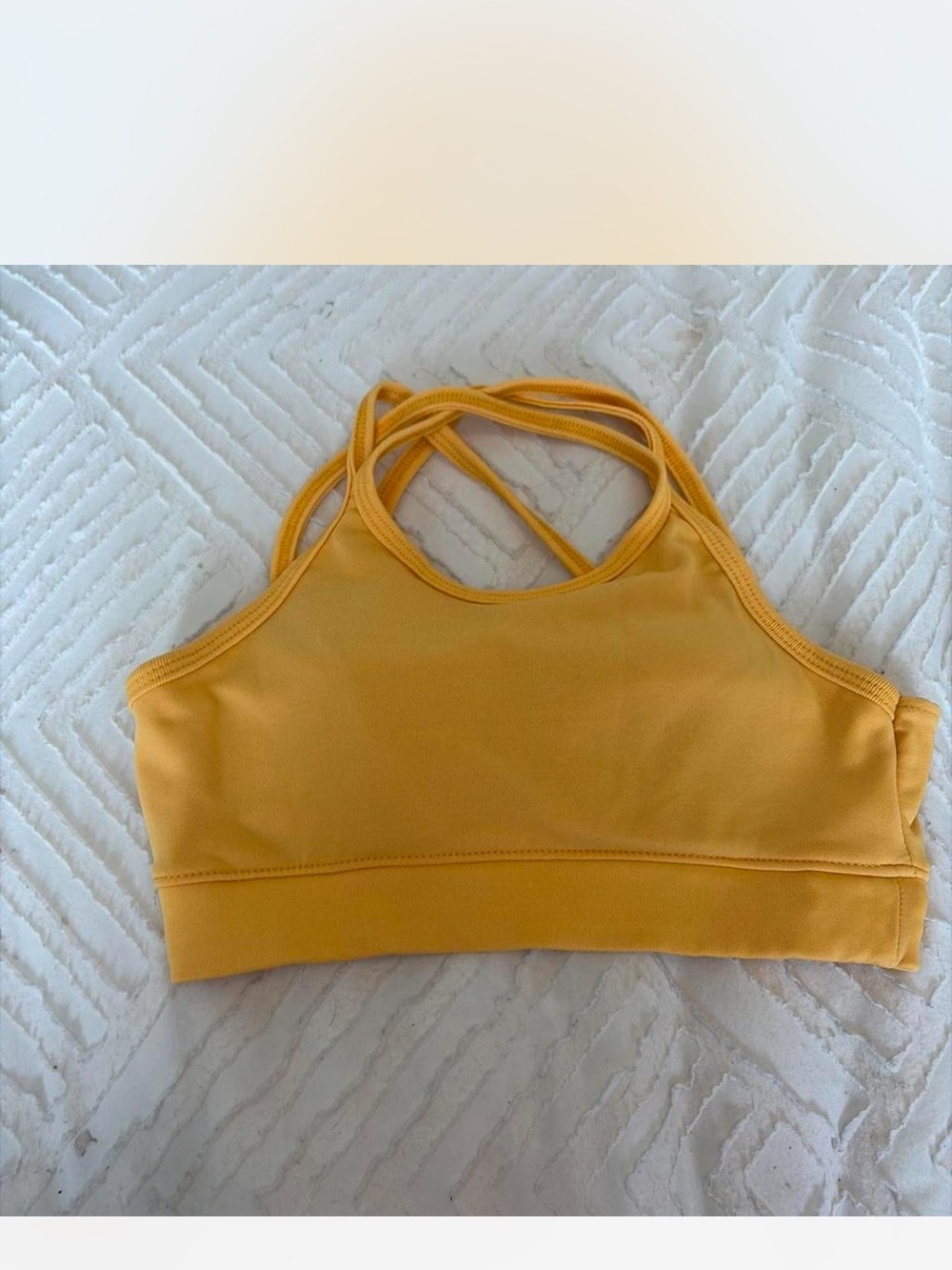 Sunshine Yellow Strappy Swim Crop Top